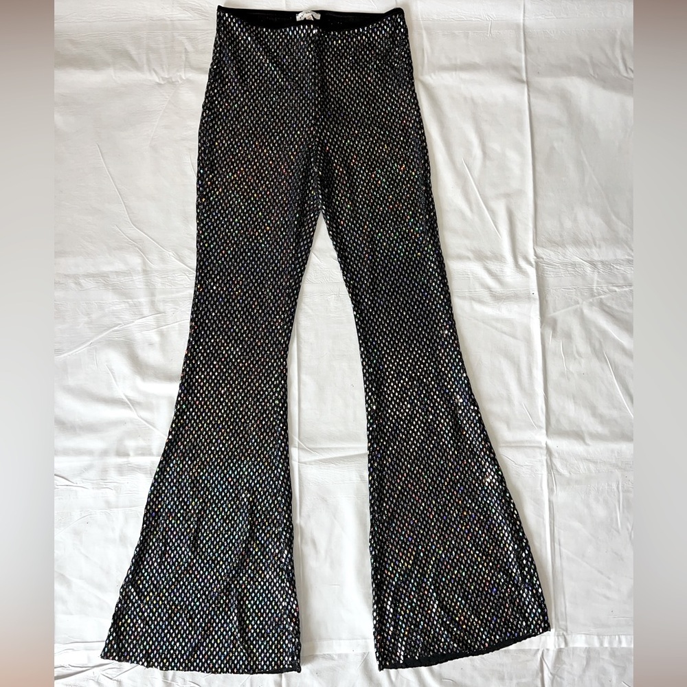 Women's Flare Pants ● Silver ● M